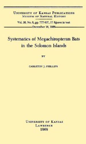 [Gutenberg 40112] • Systematics of Megachiropteran Bats in the Solomon Islands